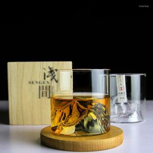 Verres à vin, tasse à whisky de Style japonais, Liqueur de montagne peu profonde XO EDO Guanshan Fuji, boîte-cadeau en bois, verre à whisky