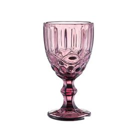 Copas de vino al por mayor 240 ml 300 ml Estilo europeo S Vidrio Lámpara manchada en relieve Copas gruesas Entrega de gotas Hogar Jardín Cocina Dini DH0I1