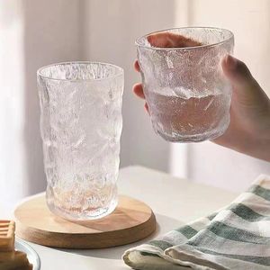 Verres à vin en gros japonais de glace grain de glace épaissis de verre en verre tasse de boisson domestique est robuste durable et a une grande capacité