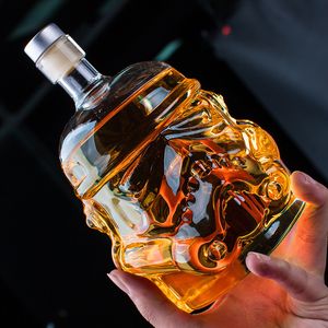 Wijnglazen Wijnglazen Set Storm Trooper Helm Whiskey Decanter Whiskey Glazen Beker Wijnglazen Accessoires Creatieve Mannen Gift Bar Party 230718