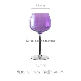 Verres à vin Verres à vin British Della célèbre design violet perle cristal gobelet pour femmes Aodeyu Dream série verre soigné romantique nous Dhqdy
