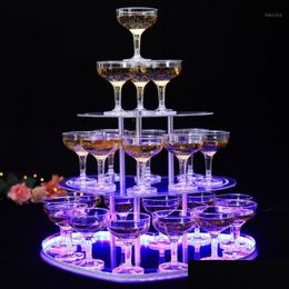 Wijnglazen Wijnglazen Champagnekop Beker Viering Opening Bar Bruiloft Accessoires Torenbekers Verdikt Acryl Drop Delivery Dhr1Y