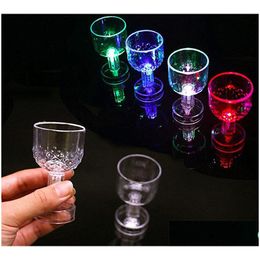 Wijnglazen wijnglazen plastic colorf transparante goblet led light cup feestdecoratie bar benodigdheden nieuw aankomen 1 4ZP c drop deli dhlcj