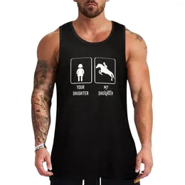 Verres à vin Votre Fille Mon Cavalier Équestre Débardeur Fitness Hommes Vêtements T-shirt Homme Japonais