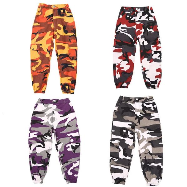 Vins Kid Hip Hop Vêtements Camouflage Pantalon Jogger pour filles Jazz Dance Wear Costume Ballroom Dancing Vêtements Stage Optifits Suit 240418