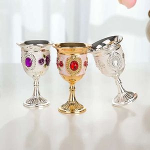 Wine Liquor Goblet Glasses Alloy European Beer Cup 10oz Shot Glass Home Decorations Party Cadeau 0413