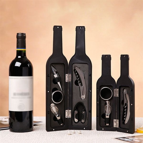 Ouvre-bouteille Accessoires Ensemble d'outils cadeaux avec serveurs Ouvre-bouchon 5 pièces Kit d'ouverture de bouteille de vin -35 201223