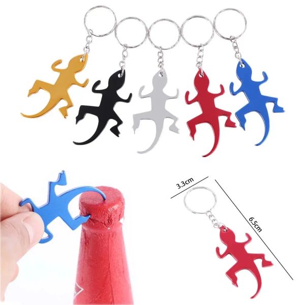 Ouvre-bouteille Design créatif ouvre-bouteille dessin animé pingouin lézard forme ouvre-bouteille porte-clés en alliage d'aluminium ouvre-bouchons de poche