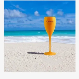 Fête du vin Veuve Champagne Coupes verre VCP flûtes acrylique gobelet à la mode tasses en plastique été cadeau de noël