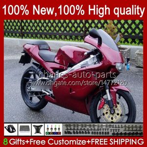 Kit de corps rouge vin pour Aprilia RSV125RR RSV RS 125 R RR 125RR 99-05 36NO.22 RS-125 RS4 RSV125 RS125 RS125 99 00 01 02 03 04 05 RSV-125 1999 2000 2004 2004 2004 2004 2004