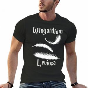 Wingardium Leviosa T-Shirt chemises graphiques t-shirts surdimensionné uni blanc t-shirts hommes 977I #