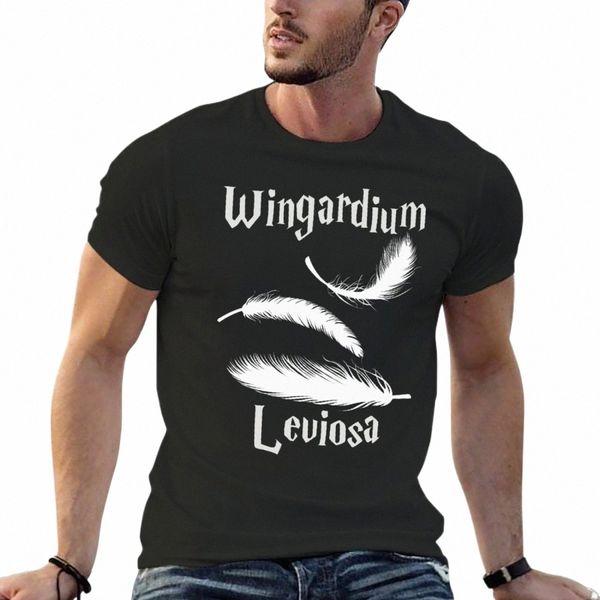 Wingardium Leviosa camiseta camisetas gráficas camisetas blancas lisas de gran tamaño hombres 977I #