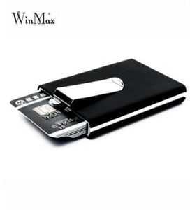 WinMax Black Quality Holder imperméable Cash Money Pocket Box Aluminium Business Men Hommes d'identité Holder Gift Wallets 5320610