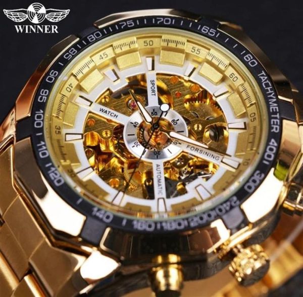 Winner Men Skeleton Mecánicos Relojes Top Luxury Golden Sport Man Watch Fashion Design Casual Brand Automatic Watch for Mens22046587