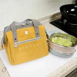 Winnaar Thermisch Geïsoleerde Lunchbox Tote Koeltas Bento Pouch Container School Voedsel Opbergzakken Bolsas De Almuerzo 240226