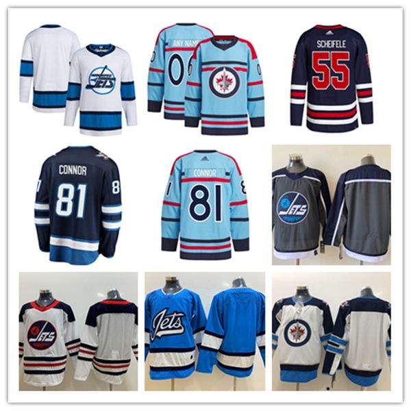 Winnipeg Custom Jets Hockey Jerseys 22 Mason Appleton Morgan Barron Laurent Brossoit Kyle Connor Brenden Dillon Nikolaj Ehlers David Gustafsson Connor Hellebuyck