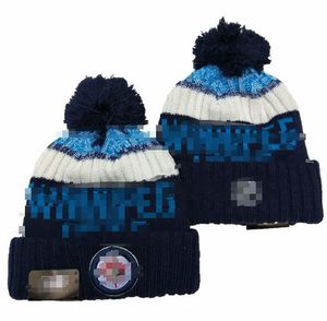 Winnipeg Fashion Beanie Chapeaux tricotés Équipes sportives Baseball Football Basketball Bonnets Casquettes Femmes Hommes Pom Mode Hiver Top Caps Sport Knit Hats