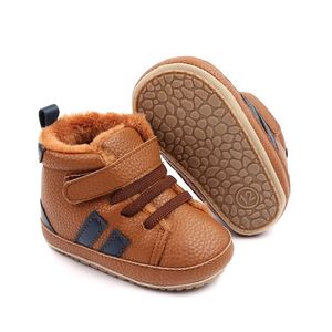 Winte baby jongens schoenen pasgeboren eerste wandelaars mocasins warme laarsjes 0-18 maanden zachte schoenen schoenen