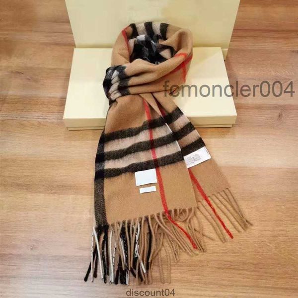 Hiver 100% Cachemire Designer Écharpe de haute qualité douce épaisse mode hommes femmes luxe foulards neutre classique plaid grande cape imitation 5 couleurs Z48N