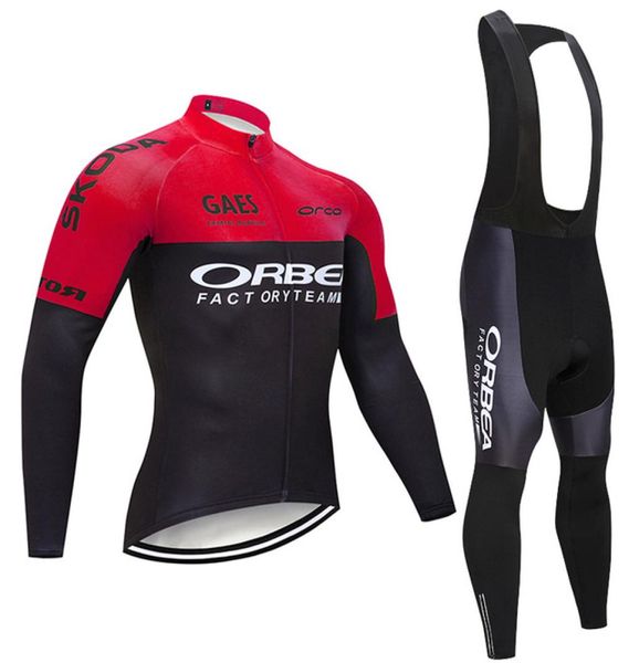 Hiver 2019 Team Orbea CYCLING jersey 19D gel pad short de vélo ropa ciclismo hommes polaire thermique VÉLO Maillot Culotte vêtements9983134