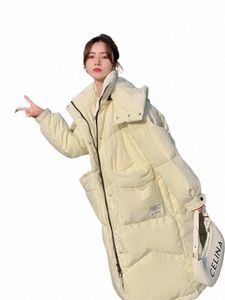 Hiver 2022 Femmes Solid Poches Casual Parkas Femme À Capuche Hiver Épais Chaud Lg Manteaux Lady Fi 90% Blanc Canard Vers Le Bas Manteaux a6Er #