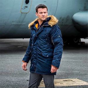 Abrigo de invierno ALASKA para hombre, capucha de piel, Parka gruesa ajustada, chaqueta militar acolchada para clima frío, ropa para hombre, chaqueta de invierno para hombre 240109