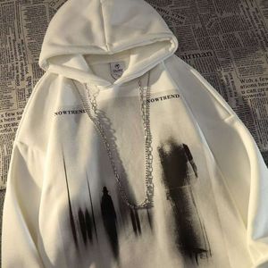 Winter Amerikaanse hoge hiphop trendy merkketen hoodie voor heren en damesmode Instagram losse straat pluche dikke jas 2