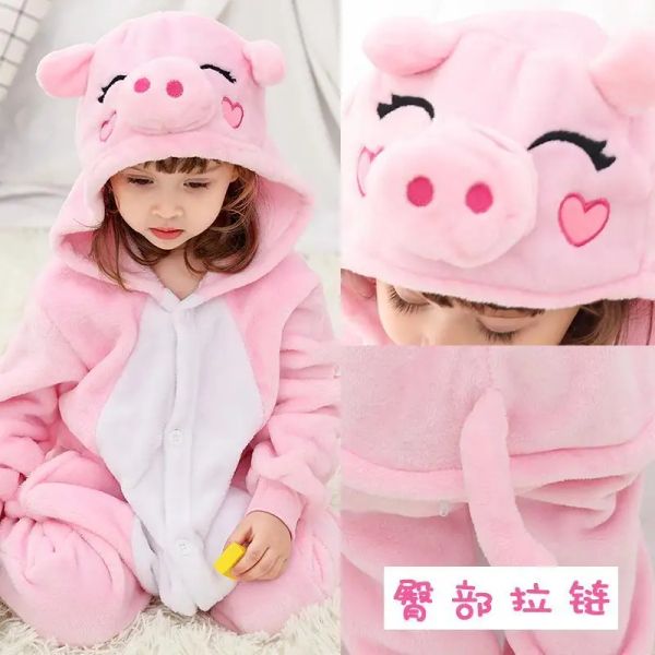 Hiver Animal Wolf Anifromyme Kids Kigurumi Pajamas Unicorne Sleeping Sleeping For Women Pyjamas Jumpsuit Girl Boy Blanket Slembers