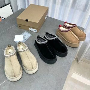 Winter Australie laarzen Herenlaars Australië Sneeuw Designer Martin Platte hak Echt lederen enkelbont laarsjes Warm Australië Botas Seed Beige Drijfhout Australisch