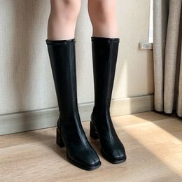 Invierno Autumn Bcebyl 608 Fashion Mhigh Boots High para mujeres con plataforma de tacones gruesos Chaussure Femme Botas Mujer Invierno 230923 A PLTM