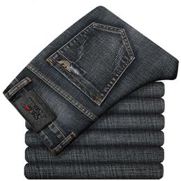 Winter herfst jeans heren merk elastische slanke rechte busin special