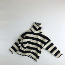 Winter Herfst Kinderen Truien Gestreepte Meisjes Truien Peuter Baby Jongens Trui Coltrui Jongens Truien Kinderen Tops Kinderkleding