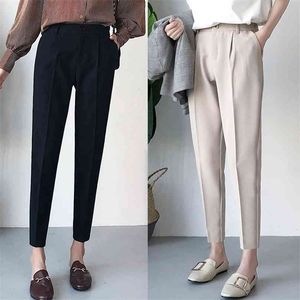 Pantalon d'automne hiver High Taille Crayon Femme Casual Solide Harem Féminin Chaud Pantalon long Vente 210925