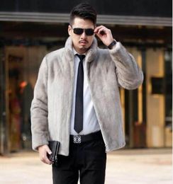 Automne d'hiver épaississant les vestes en cuir en fourrure thermique hommes Mentes décontractées pour hommes en coton Imitation FURVEUR FURSEUR6430476
