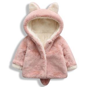 Ropa de invierno para niña, abrigo con orejas de conejo, nieve cálida, chaqueta con capucha para niño de 1 a 5 años 211023