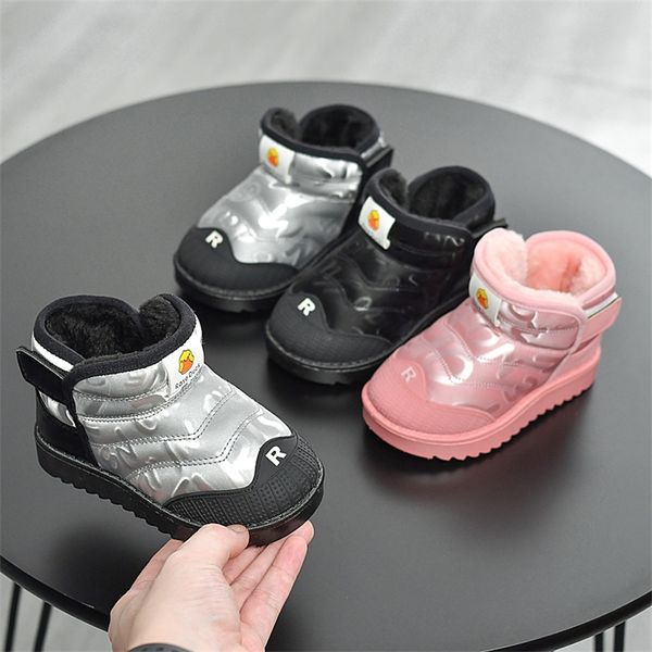 Invierno Baby Girls Boys Botas de nieve Niños Caliente Peluche Impermeable A prueba de viento Niños Zapatos de Algodón Infantil Niño 220222