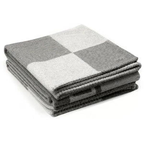 Couvertures d'hiver Designer Tapis De Luxe Canapé Bébé Couverture Écharpe Portable Cachemire Laine Décor À La Maison Plaid Orange Lettre Châle Hommes Lady Faux Dhaju