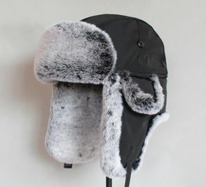 Winter bomberhoed Voor Mannen faux fur russische hoed ushanka Dikke Warme cap met oorkleppen T2001047240011