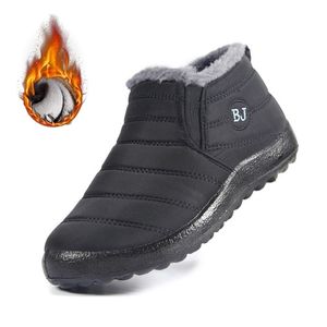 Winter Boot Waterdichte Sneeuwschoenen Vlakke Casual Winter Schoenen Enkellaarzen voor Dames Plus Size Paar 211105