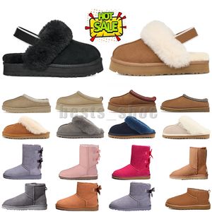 Winterlaarzen Designerschoenen ug Australië Dames Tasman Bont Slippers Minilaars Klassieke Platformlaarzen Suède Wol Comfort Winterwol Pluche Enkellange Laarzen