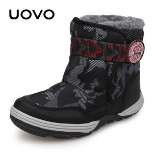 Bottes d'hiver Enfants UOVO Arrivée Chaussures chaudes Mode Bottes d'hiver en peluche Garçons et filles Bottes de neige Taille # 28-36 LJ201201