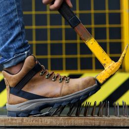 Boots d'hiver Chaussures de sécurité hommes Chaussures de travail indestructibles Puncture Bneakers de travail masculins Boots de sécurité