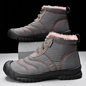 Boots d'hiver hommes Snow Outdoor Mens Chaussures Fauclé Botas de la cheville High-Top 2023 Tale
