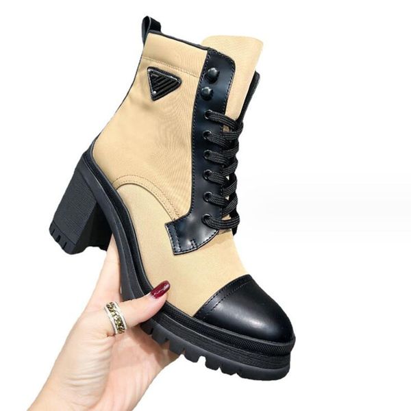 Botas de invierno para mujer Diseñador Nuevo Martin Botas Plataforma Otoño Clásico Botines para mujer Hermosos zapatos casuales Botines de cuero con tacón grueso