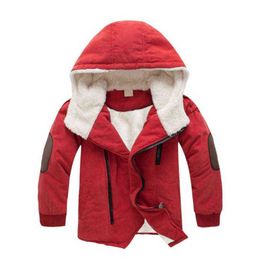 Winter Boy Coat Lamb Velvet Warm jas meisje 3-12 jaar oude Cuhk Kids Dikke mode hoogwaardige kinderkleding J220718