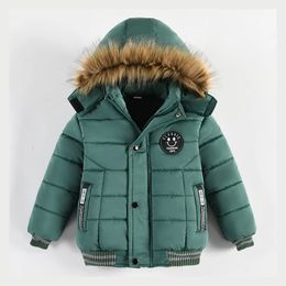 Veste d'hiver pour garçons, manteaux pour enfants, vêtements chauds à capuche, manteau polaire épais, vêtements pour bébés garçons de 2 3 4 5 6 ans, 240122