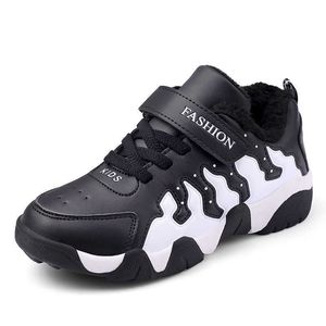 Zapatillas de deporte de invierno para niños, zapatos informales para niños, zapatillas para niñas, zapatos para niños, zapatillas para niños, forro de felpa, cálido, antideslizante, HookLoop G1025