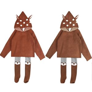 Invierno Niños Suéter 3D Conejo Conejito Jersey Niños Niñas Punto Dibujos animados Jumpers Ropa de bebé 210811