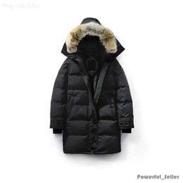Parka de invierno para mujer canadiense, chaqueta gruesa y cálida de piel con capucha extraíble, abrigo delgado para mujer, abrigo Doudoune de alta calidad para mujer, globo largo 4789