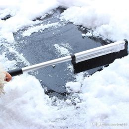 Winterauto schoonmaakgereedschap 65 cm creatief ontwerp rekbare auto voertuig sneeuw ijs schraper sneeuwborstel verwijderingsborstel XDH0364 T03